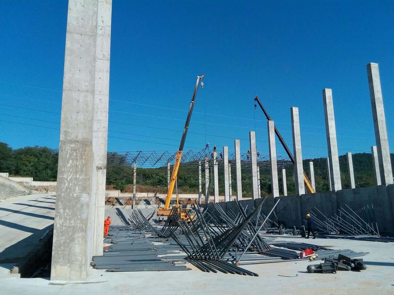 广元威海搅拌站网架